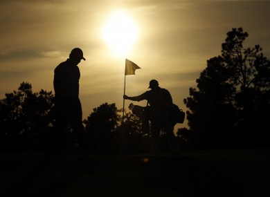 Rory McIlroy at the 2014 Masters tournament in Augusta where he finished in a tie for 8th place.
