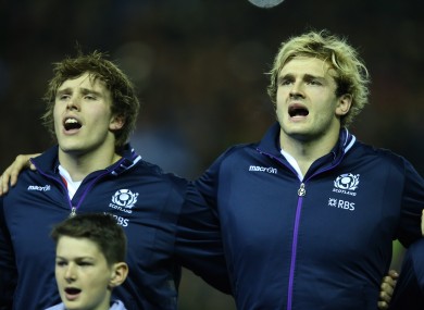 Richie Gray, right, with younger brother Jonny.