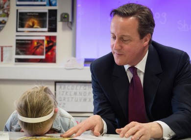 David Cameron has trouble convincing one future voter...