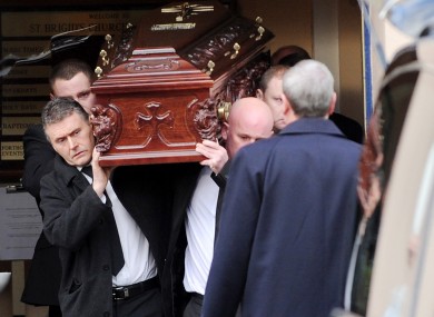 Scenes from the funeral of Eamon Kelly.