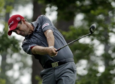 Harrington: birdied 13, 14, 15 and 16 during the second of his two rounds on Monday (file photo).