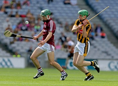 Galway's Evan Niland and Kilkenny's Tommy Walsh.