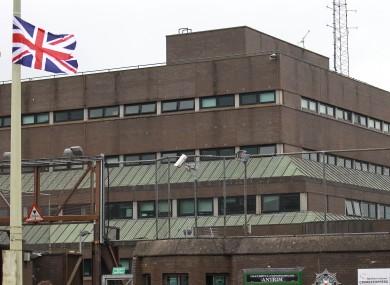 The heavily fortified Antrim Police station.