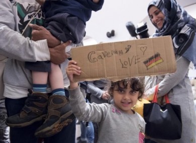 File photo: Syrian family arrives in the German town of Saalfeld.
