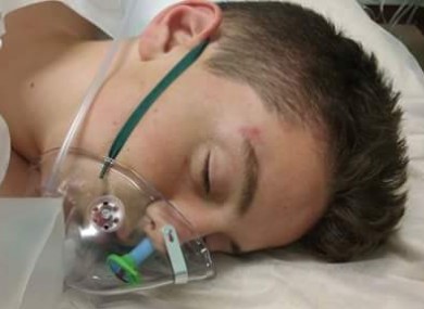 Anthony Downes (16) in Beaumont Hospital