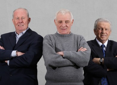 RTE's Liam Brady, Eamon Dunphy and John Giles.