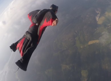 File photo of a wingsuit jumper.