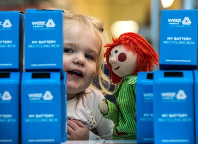 Elsa Uibh Eachach, aged 1 from Blackrock is pictured with Bosco at Aldi in Terenue.