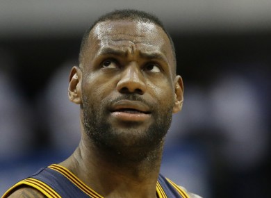 Cleveland Cavaliers forward LeBron James.