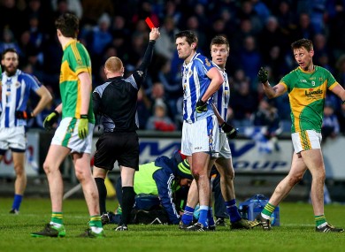 O'Mahony receiving red in February's semi-final.