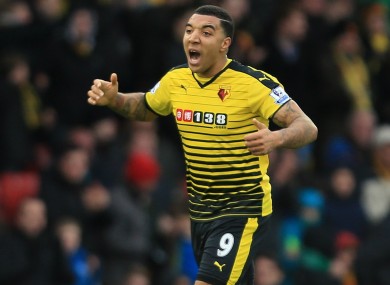 Deeney has scored nine goals in 29 league games for his club this season.