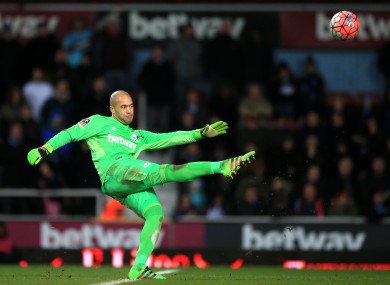 West Ham United goalkeeper Darren Randolph.