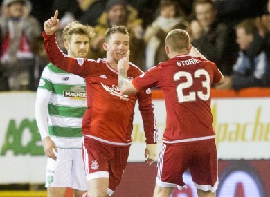 Jonny Hayes has scored four goals in 32 games for Aberdeen so far this season.