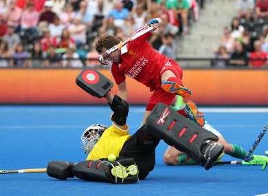 Harte in action against England.