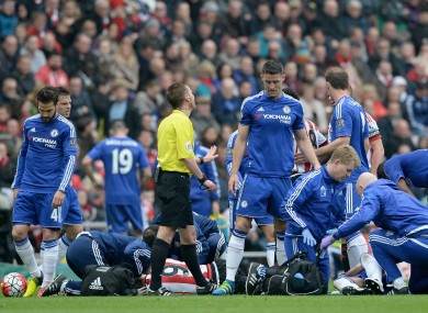 Chelsea in action versus Sunderland