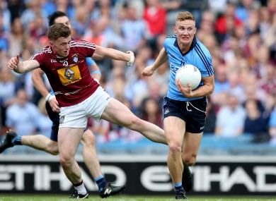 Westmeath's Ger Egan in action against Dublin's Ciaran Kilkenny in last year's Leinster football final.