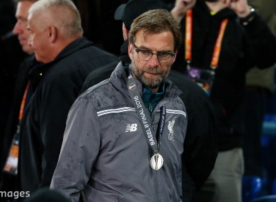 A deflated Jurgen Klopp after this year's Europa League final.