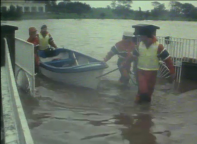 Flooding in Bray after Hurricane Charley in 1986.