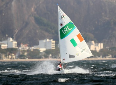 Annalise Murphy is currently third ahead of the medal race.
