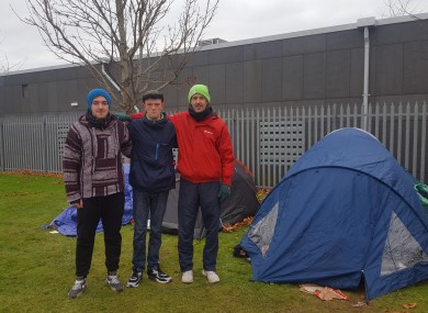 Some of the men staying at the south Dublin green area