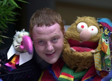 Former presenter of The Den Francis Boylan with Dustin and Socky.