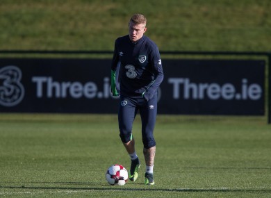 James McClean looks set to be fit for Ireland's World Cup qualifier on Saturday.