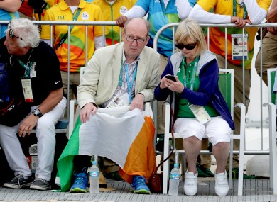 Ross watching Annalise Murphy sailing in Rio