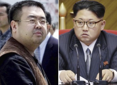 The deceased Kim Jong Nam, left, and his half-brother, North Korean leader Kim Jong Un.