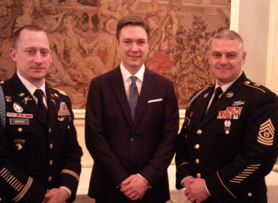 Smyth (centre) at the Gala Dinner for 1848 Tricolour Celebration.