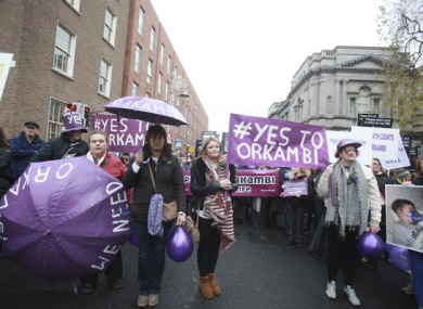Campaigners in December calling for the HSE to approve Orkambi.