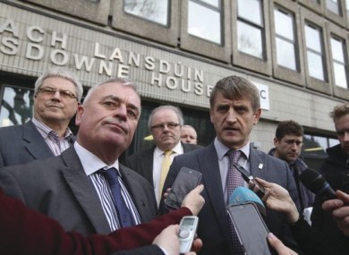 NBRU General Secretary Dermot O'Leary and Siptu's Greg Ennis at the WRC (file photo).