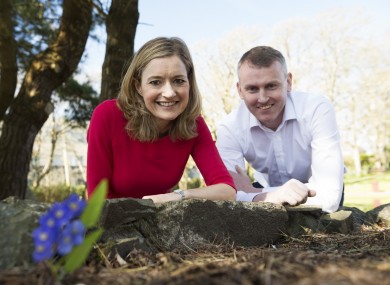 Dr Ruth Smith and Dr Noel Howard in the Circle of Life Garden in Salthill