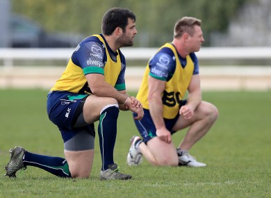 Lougnhney and McCartney in training last month.