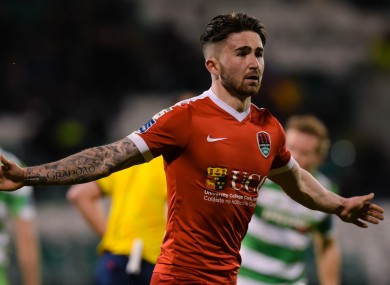 Sean Maguire celebrates after scoring the winner in Cork City's recent game against Shamrock Rovers.