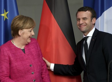 A trip to Berlin was Emmanuel macron's first trip as french President.