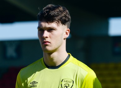 Kieran O'Hara pictured prior to Ireland's U21 victory over Kosovo in March.