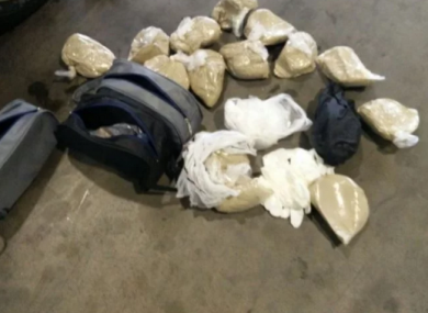 The drugs which were seized by Revenue yesterday.
