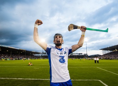Maurice Shanahan celebrates Waterford's success last night.
