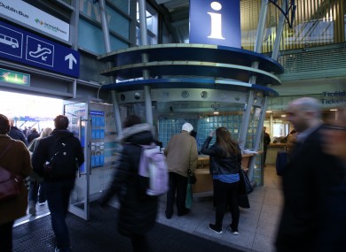 The train station operates Dart and Intercity services at the height of rush hour.