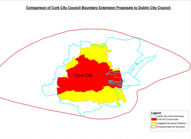 Cork County Council says that the new boundaries proposed are not proportionate.