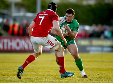 O'Donnell sets himself to tackle Denis Buckley last year.