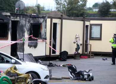 The scene of the Carrickmines fire.