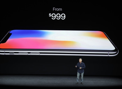 Apple's senior vice president of worldwide marketing Phil Schiller in the Steve Jobs Theater on the new Apple campus last night.