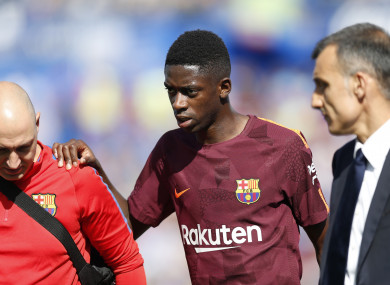 Dembele faces a period on the sidelines after sustaining a thigh injury.