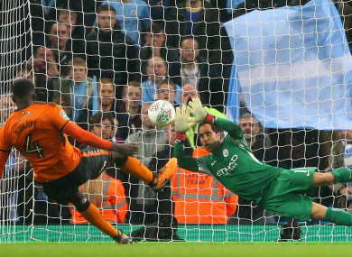 Claudio Bravo was Manchester City's hero against Wolves, saving two penalties in the shoot-out