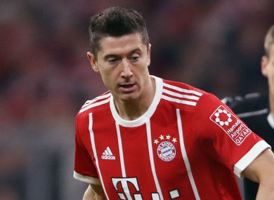 Bayern Munich striker Robert Lewandowski.