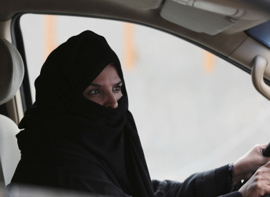 2014 file photo of a woman driving in Riyadh, Saudi Arabia.