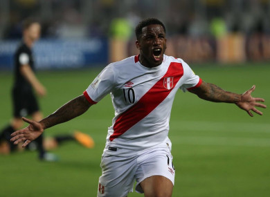 Veteran Peru forward Jefferson Farfan.
