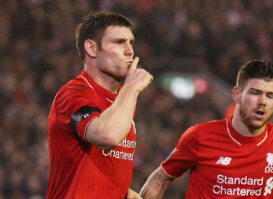 James Milner was preferred to Alberto Moreno at left-back for much of last season.