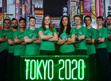 Some of the athletes awarded OCI scholarships pictured in Dublin today.